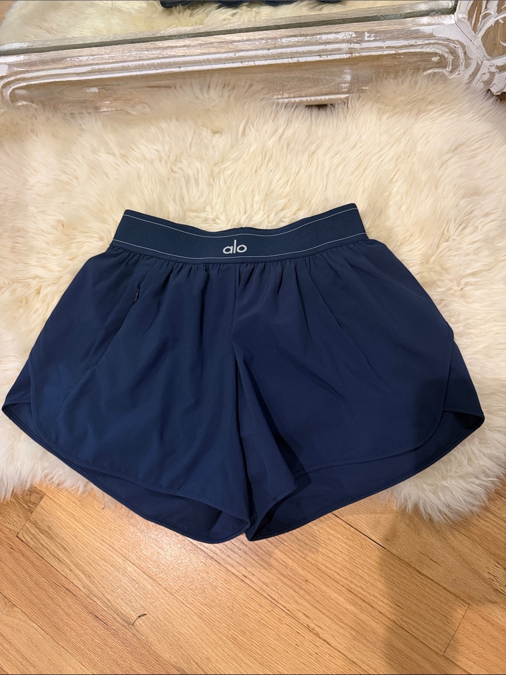 ALO Yoga Navy Match Point Shorts